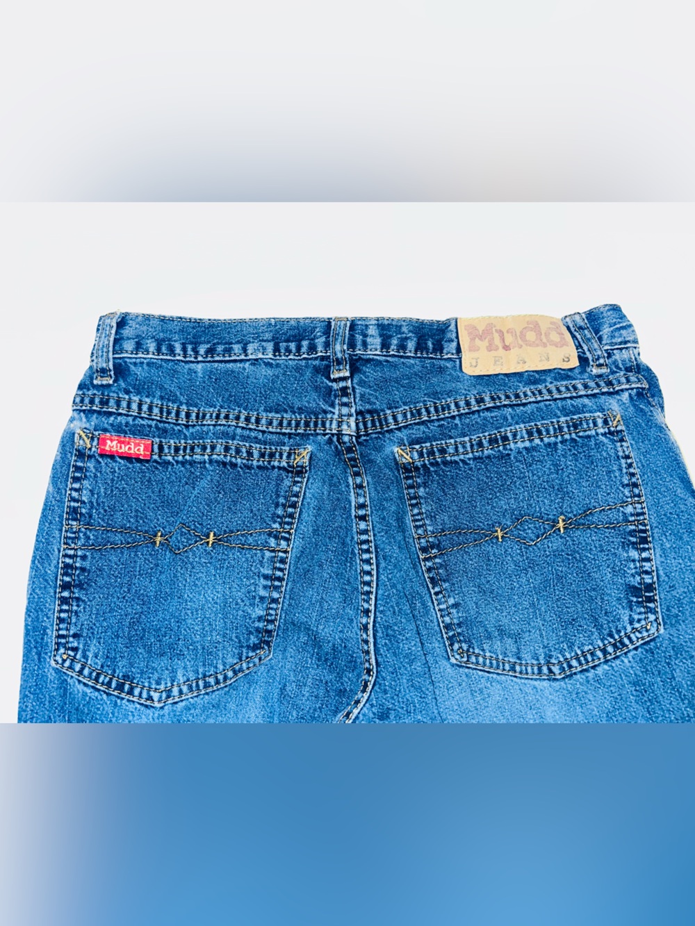 Vintage Y2K Mudd Cargo Flared Jeans 30 x 26 Medium Wash - Picture 4 of 9